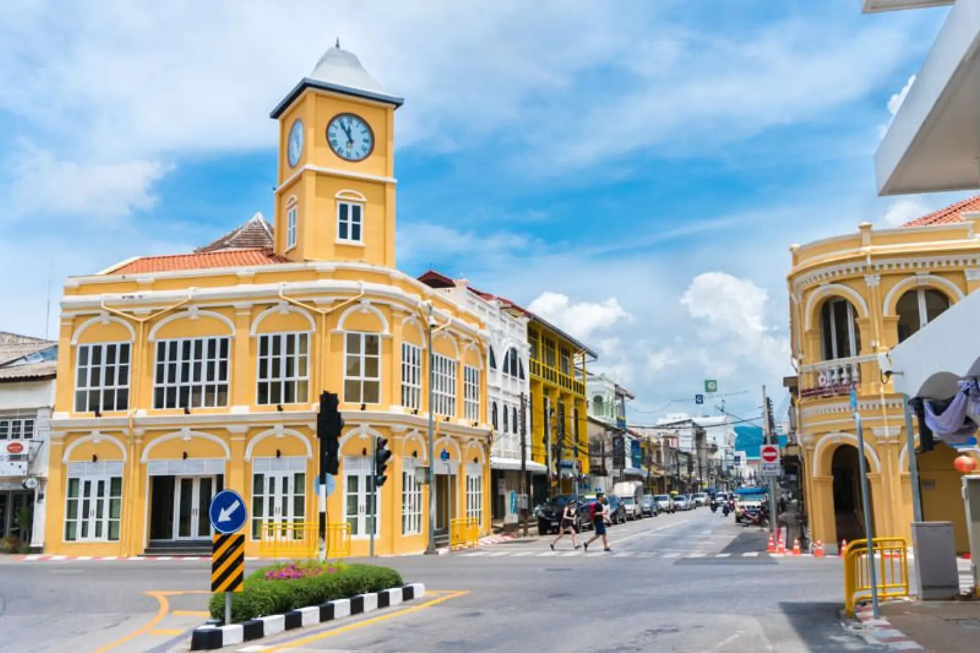 Old Phuket Town street in Thailand
